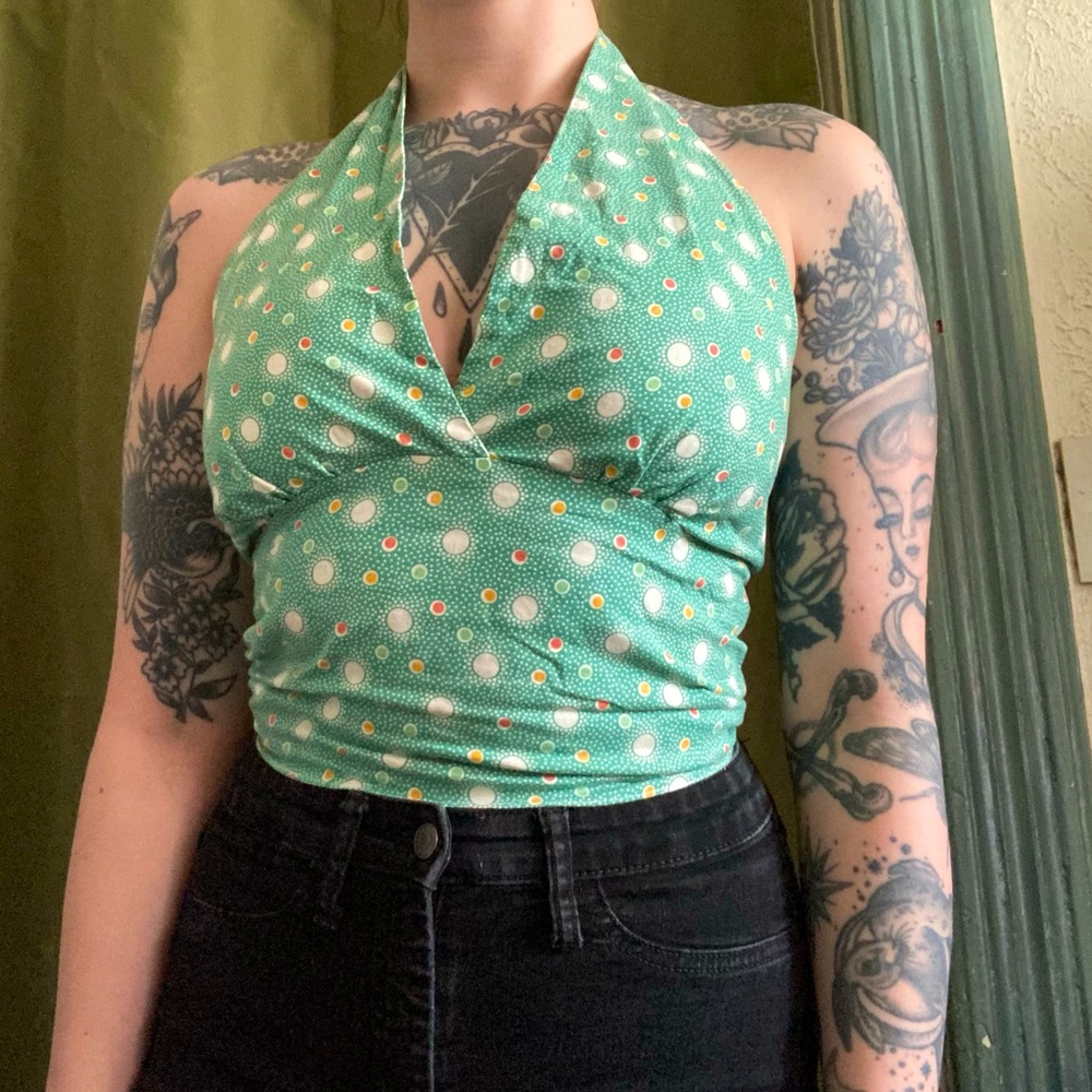 Vintage Rockabilly handmade halter top